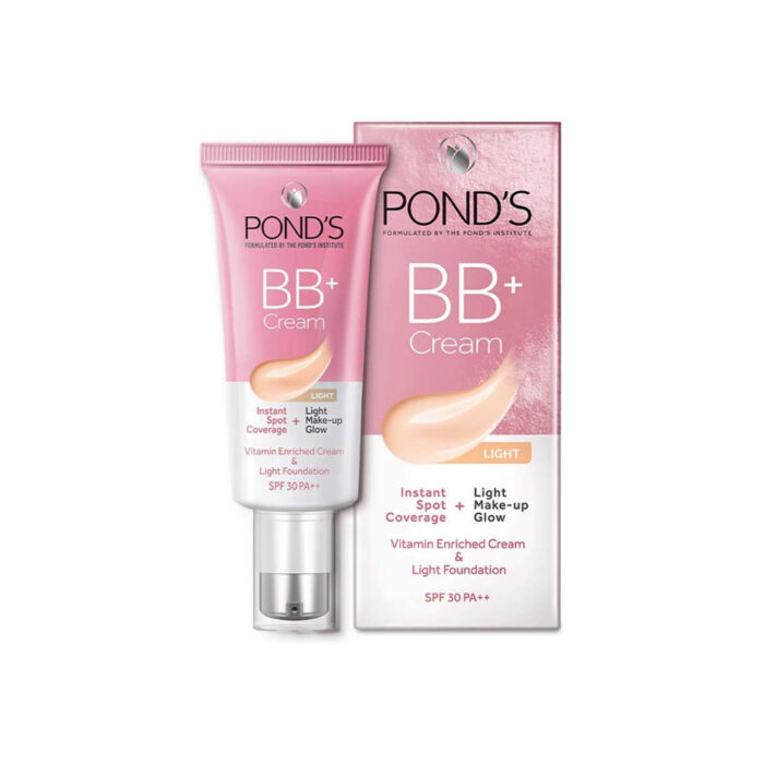 ponds bbcream light instant spot coverage light make up glow vitamin enriched cream and light foundation 01