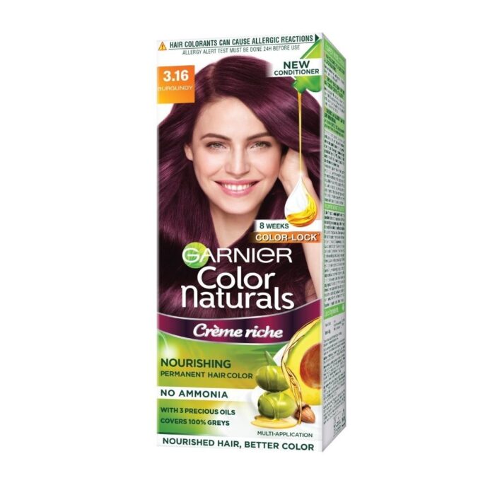 garnier color naturals shade 3.16 burgundy 35ml 30g