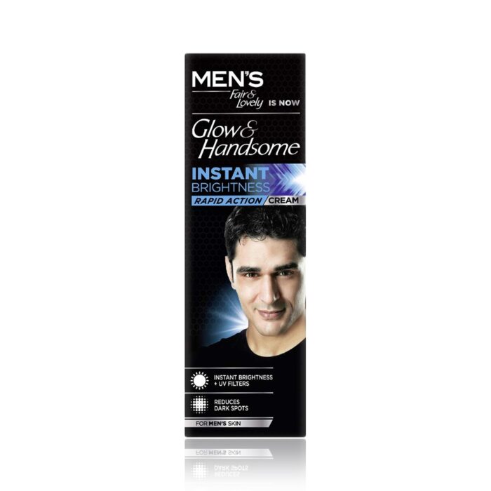 mens fair loveiy is now glow handsome instant brightness rapid action cream reduces dark sports uv filter for mens