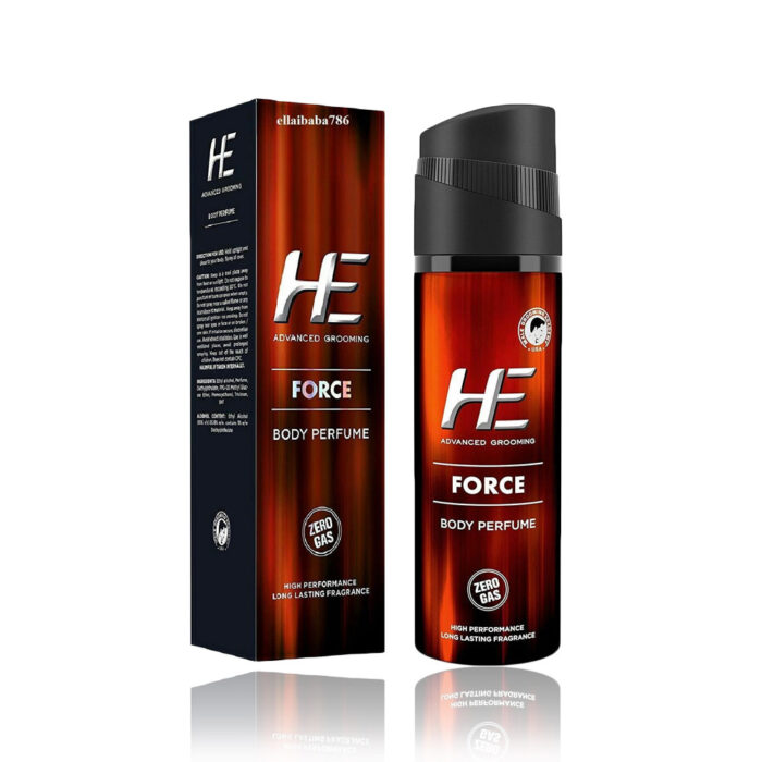 he force advanced grooming body perfume zero gas long lasting fragrance.