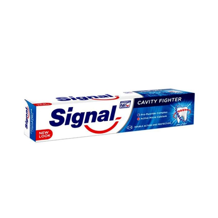 signal cavity fighter toothpaste with pro fluoride complex active micro calcium