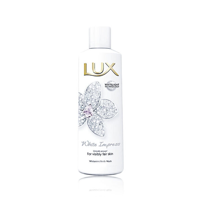 lux white impress for visibly fair skin whitening body wash