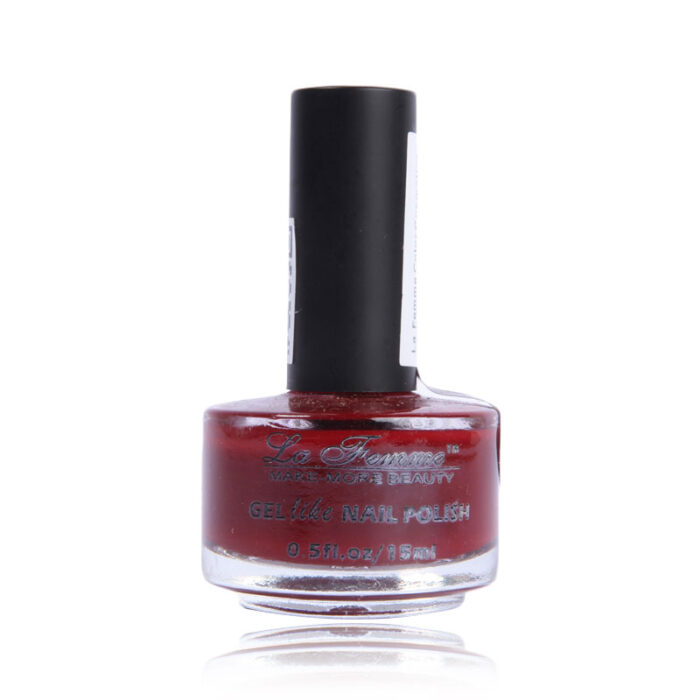 la femme gel like nail polish lf 103 maroon color 2