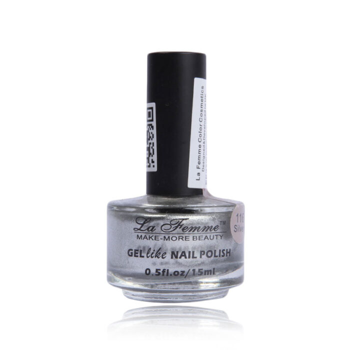 la femme gel like nail polish lf 116 Silver color 1