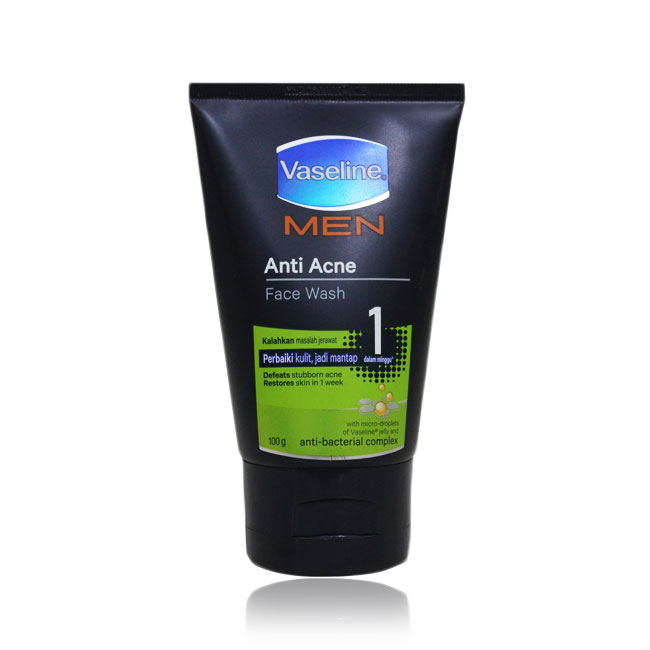 vaseline men anti acne face wash