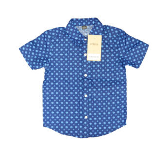 carter’s toddler 100% cotton Flower Design Dark Blue Half-Sleeve Shirt