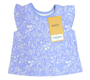 George Light Steel Blue Little Leaf-Flower T-Shirt