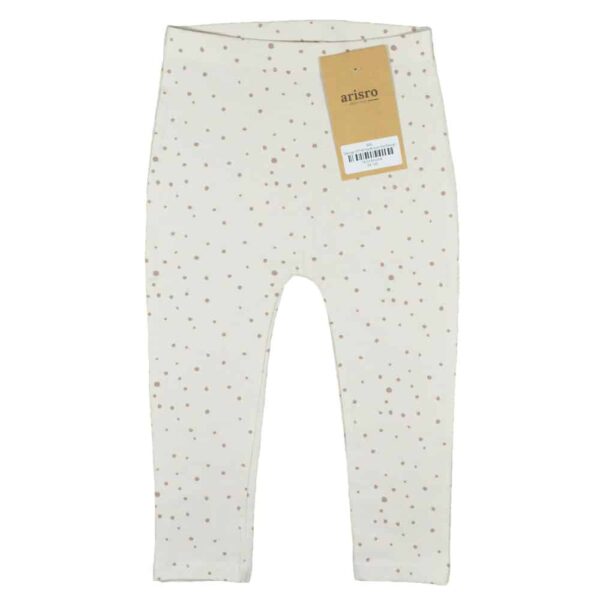 George Off White Brown Dot Design Baby Pant