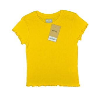 YES OR NO by MANOR Yellow Colored Girls Tops T-Shirt