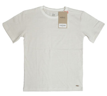 ZY COLLECTION Off-White Horizontal Striped Boys T-Shirt