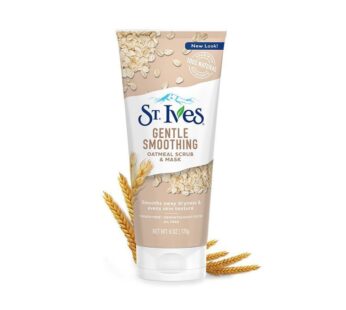 ST. Ives gentle smoothing oatmeal scrub & mask, smooths away dryness & evens skin texture with paraben free, dermatologist tested oil free