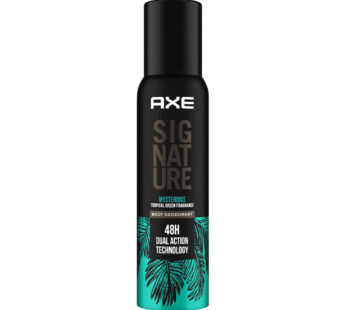 AXE SIGNATURE MYSTERIOUS TROPICAL GREEN FRAGRANCE BODY DEODORANT 48H DUAL ACTION TECHNOLOGY