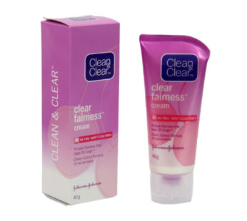 Clean & Clear Fairness Cream OILL FREE Won’t Clog Pores For Fairer & Brighter Skin Cherry Extract Formula UV sunscreens