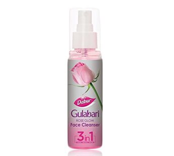 Dabur Gulabari ROSE GLOW Face Cleanser 3 in 1 Cleanser, Moisturise, Refresh Spray Bottle