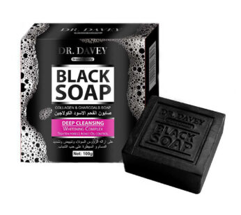 DR. DAVEY BLACK SOAP COLLAGEN & CHARCOALS SOAP DEEP CLEANSING WHITENING COMPLEX TIGHTEN PORES/ACNE/OIL CONTROL