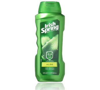 Irish Spring BODY WASH 24HR FRESH With Odor Neutralizers ALOE For Healthy Feeling Skin