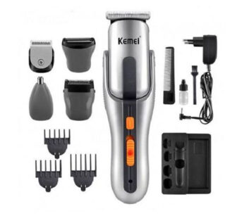 KEMEI KM-680A 8 IN 1 Multifunction Rechargeable Electric Trimmer & Professional Hair Clipper