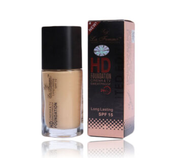 La Femme HD CINEMA & TV SWEATPROOF Long Lasting FOUNDATION SPF 15 Light Golden Shade No 03