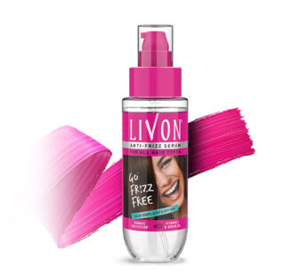 LIVON ANTI-FRIZZ SERUM FOR ALL HAIR TYPES with DAMAGE PROTECTION, VITAMIN E & ARGAN OIL