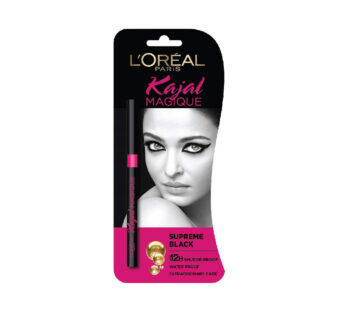 LOREAL PARIS Kajal MAGIQUE Supreme Black up to 12H Smudge-Proof, Water Proof, Extraordinary Care