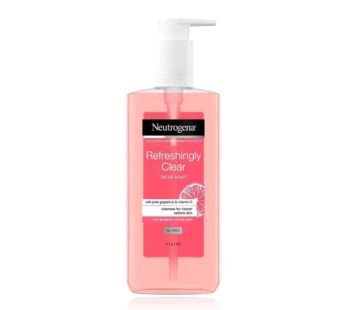 Neutrogena Refreshingly Clear facial wash with pink grapefruit & vitamin C, cleanses for clearer radiant skin, for blemish-prone skin oil-free