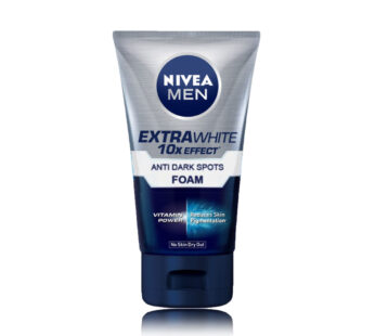 NIVEA MEN extra white 10x effect anti dark spot foam with vitamin power, reduces skin pigmentation