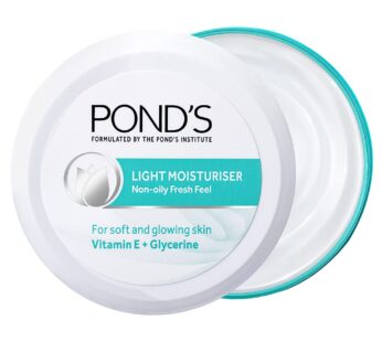 POND’S LIGHT MOISTURISER Non-Oily Fresh Feel Vitamin E + Glycerine For soft and glowing skin FACE CREAM