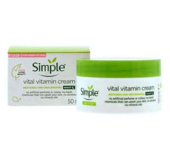 Simple Clean & Kind Beauty Vital Vitamin Night Cream RESTORES AND REPLENISHES For Sensitive Skin