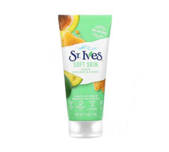 ST. Ives SOFT SKIN SCRUB Avocado & Honey Instantly exfoliates & hydrates to leaves skin soft Paraben free, Dermatologist Tested, Cruelty free, Oil free