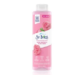 ST.Ives NEW REFRESHING ROSE WATER & ALOE VERA BODY WASH With 100% Natural Extracts PARABEN FREE