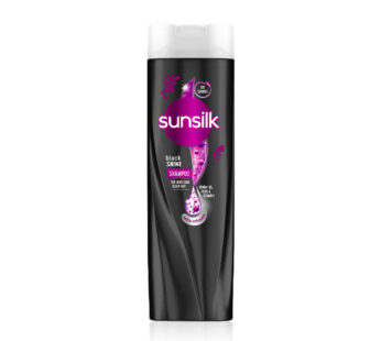 sunsilk black SHINE SHAMPOO FOR SHINY DARK, BLACK HAIR, HENNA+OIL, PEARL & VITAMIN E with activ-infusion