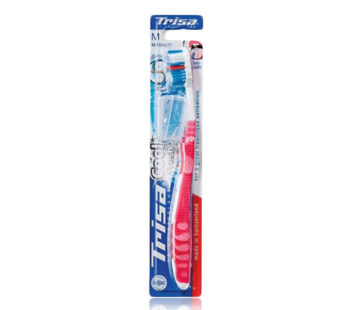 Trisa OF SWITZERLAND Cool Fresh Breath Tooth Brush Read Medium Finest Swiss Oral Care