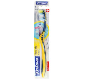 Trisa OF SWITZERLAND Flexible Head Finest Swiss Oral Care Tooth Brush Yellow Soft