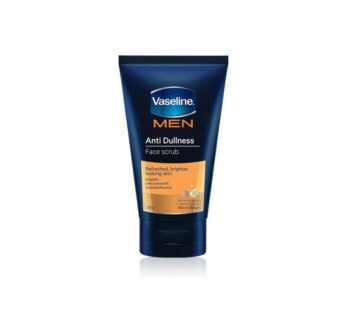 Vaseline men anti dullness face scrub refreshed, brighter looking skin with micro-droplets of vaseline jelly and micro beads